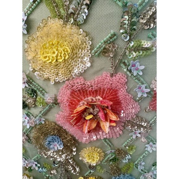 LA FUORI Aurora Twilight Blossom Dress in Misty Green Small New Womens Midi - Picture 8 of 17